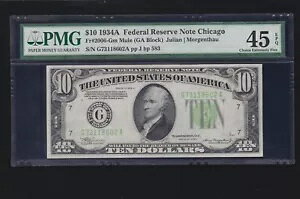 US 1934A $10 FRN �V�J�S FR 2006-Gm PMG 45 EPQ XF (602)