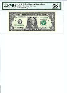 2013 $1 FRN FR3002-F PMG 68 EPQ�A�A�g�����^ S/N F15442636!!!