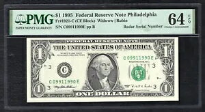 FR�B 1921-C 1995 $1 �A�M�������x�����u���[�_�[ S/N C09911990E�v PMG UNC-64EPQ