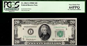 1950D $20 tXA~lA|XB FRԍ: 2063-IB PCGS: 64 EPQBvȒnłA󏭂łB