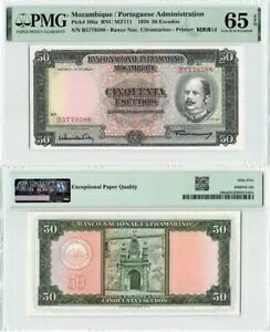 1958 Ur[N 50 GXN[h P106 Banco Nacional Ultamarino Gem Unc 65EPQ