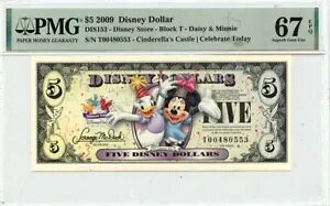2009 $5 �f�B�Y�j�[ $ �f�C�W�[�A�~�j�[ �V���f������ DIS153 PMG Gem65 EPQ