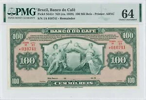 uW 1  ND (1929 N)APMG 64AuBanco do Caf?vP#S541-