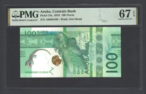 Aruba 100 Florin 2019 P24a �����ʃO���[�h 67
