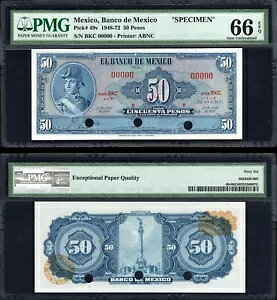 ���L�V�R El Banco de Mexico 50 �y�\ 1970 �N 7 �� 22 �� �W�{�APMG 66 EPQ�B