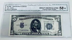 1934d $5 5 �h����ݏؖ��� SC ���� Fr.1654? PMG 58