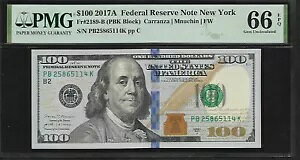 ăh 100 h 2017A PMG 66 EPQ UNC Fr#2189-B AMs j[[N