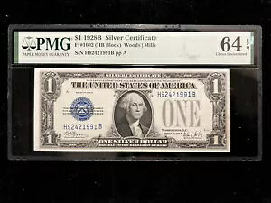 1928 B $1 Vo[ؖ t@j[obN PMG 64 EPQ PPQ ʉ FR1602
