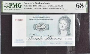 1998 �f���}�[�N 50 �N���[�l P50o ���� UNC PMG 68