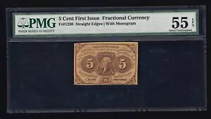US 5c �[���ʉݑ� 1 �񔭍s�A�uABC�v�t�� FR 1230 PMG 55 EPQ Ch AU (-005)