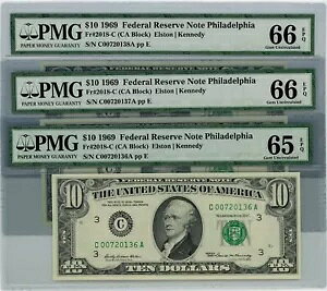 �_���l2018-C $10 1969 3 �b�A�M������s�� 65-66 EPQ PMG dc-2523