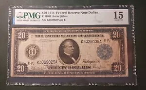 1914�N $20 FRN �_���X�_��1005 �o�[�N/�K���X - PMG 15