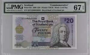 �X�R�b�g�����h (���C�����o���N) 20�|���h 2000 P361 UNC / PMG Superb GEM67EPQ