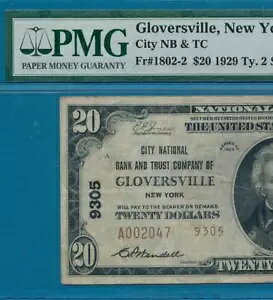 $20.1929 T-II CITY NB + Trust CO. of Gloversville New York PMG VF25 CH.#9305