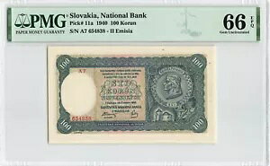 �X���o�L�A 100 �R���� 1940�AP-11a ���s�����APMG 66 EPQ Gem UNC�AII Emisia