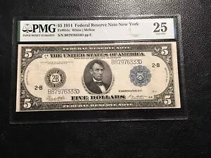 5.00 1914 FRNote NY fr.851-C PMG 25 VF ǂ^Cv Xg 275.00 BNReporter