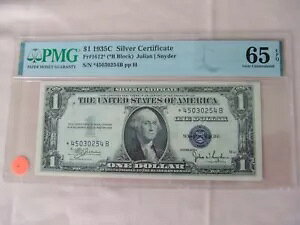 1935 C $1 �V���o�[�ؖ����X�^�[�m�[�g Fr. 1612* PMG 65 �W�F�������� EPQ