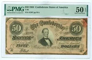 T66 PF-8 1864 $50 �A�����J�A���� CSA S/N 41207 PMG 50 EPQ