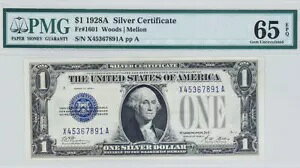 V[Y 1928A $1 Vo[ؖ t@j[obN Fr. 1601 PMG 65EPQ WF