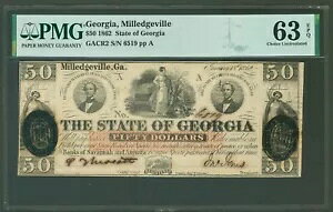 GACR2 1862 $50 W[WAB~bWr S/N 6519 PMG 63 EPQ