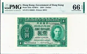 `{ ` $1 1949 PMG 66EPQ