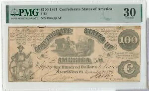 1861 N $100 AJAʉ PMG VF 30  T-13 - SS511