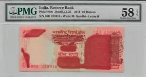 20 Rs - 2011- PMG 58 EPQ - �s�b�N�ԍ� 96m - 95H 255910 (����G���[)