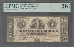 GACR32 1865 $50 �W���[�W�A�B�~���b�W�r�� S/N 1717 PMG 58 EPQ ��