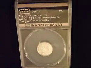 2017 -S Dime First Strike ENHANCED ANACS EU 70