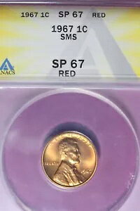 1967 ANACS 1C SP67 bh SMS J[LOZg #B47097