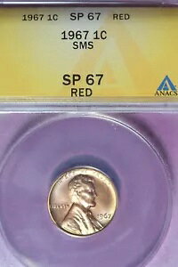 1967 ANACS 1C SP67 bh SMS J[LOZg #B47096