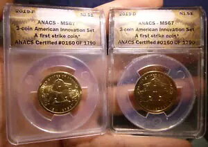 2019 P&D AJ Cmx[V h j[W[W[d MS67 ANACS