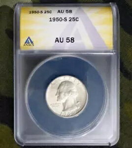 1950 S ANACS AU 58 Vg Vo[ NH[^[AAJO Vo[ 25 Zg RC