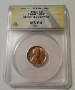 1961 �����J�[���L�O�كZ���g�G���[ ���O�h �N���b�v MS64 ���b�h ANACS