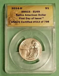 2014 D $1 Enh Unc 50k Mintage Coin & Currency EU69 (SP69) Dollar 100 Greatest US