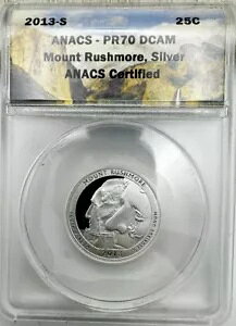 2013-S ANACS �F�� PR70 DCAM 25 �Z���g �}�E���g ���b�V�����A �V���o�[ �R�C��