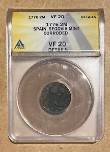 1776 �X�y�C�� 2 �}���x�f�B�X���� - �Z�S�r�A������ - ANACS VF20 - Colonial Times