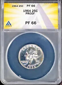 1964 �V���o�[ 25c ���V���g���{�� PF 66 ANACS # 7696052 + �{�[�i�X