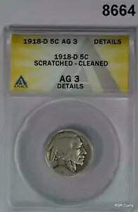 1918 D obt@[ jbP ANACS F AG3  N[jOς #8664