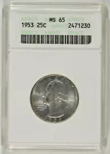 1953 Vg Vo[ NH[^[ 25c ANACS MS65 2471230
