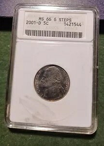 ANACS MS 66 2001-D 6 �t���X�e�b�v �W�F�t�@�[�\�� �j�b�P���B�������R�C���B