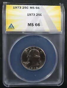 1973 25c ANACS MS66�B�S�[�W���X�ȕ�΂̂悤�ȃ��V���g���N�H�[�^�[�B (1124008)