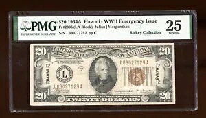 DBR 1934-A $20 FRN �n���C�_��2305 PMG 25 �V���A�� L69027129A
