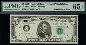 MALACK $5.00 1969 PMG 65 EPQ b �̈ʒu����G���[..MORE.. pm0037