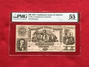 CT-20/141D 1861 20 hűUivCSA m[g *PMG 55 Unc ɂ