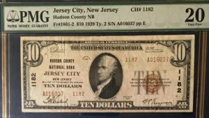 1929 $10 TY2 nh\SsW[W[VeB j[W[W[B PMG 20 ɍׂ 9104