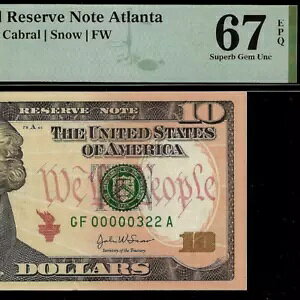 2004A $10 AMs Ag^ PMG 67EPQ TOP POP ō[VA 322