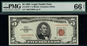 �}���b�N $5.00 1963 PMG 66 EPQ �X�^�[�m�[�g�B�f���炵�� ..MORE.. pm0035