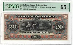 1901 - 14 RX^J 20 RY sbN 175r c PMG 65 EPQ  Unc