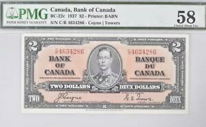 Ji_ $2 1937 BC-22c v^[ BABNAPMG 58 Unc ɂ